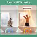 VallisCo 4 in 1 Bathroom Exhaust Fan with LED Light and Heat Function, 1800W Ceiling Ventilation Combo, 140 CFM Quiet Bathroom Fan with Wireless Remote Control Keypad, 110V, Medium