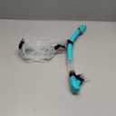 Greatever Dry Snorkel Set,Panoramic Wide View,Anti-Fog Scuba Diving Mask,Professional Snorkeling Gear (Kids, Green)