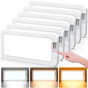 NAOEVO RV Lights Interior 2070LX, 1500LM RV LED Lights Interior 12V, Camper Lights Interior with 3 Color and Stepless Dimming, Energy-efficient RV Ceiling Light for Trailer Boat Car(6Pack, 2900-6500K) NAOEVO RV Lights Interior 2070LX, 1500LM RV LED Lights Interior 12V, Camper Lights Interior with 3 Color and Stepless Dimming, Energy-efficient RV Ceiling Light for Trailer Boat Car(6Pack, 2900-6500K)