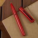 HONG DIAN C1 Fountain Pen Fine Nib, Modern Red & Classic Retro Design Metal Pen with Ink Converter