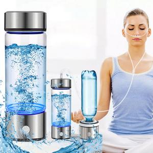 Hydrogen Water Bottle Generator 3 in 1,Portable Hydrogen Rich Health Water Bottles,Hydrogened Glass Ionizer Cup,Hydrogen Water Machine Travel Gift for Women/Men/Mom/Father/Grandpa/Grandma Office/Home (Silver)