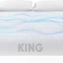 Grounding Sheets King Size, 95% Organic Cotton + 5% Pure Silver Fiber, Grounded Sheet Earth Connected Bedding (King  77"x 80"x 13" White) Fitted Earth Sheets with Grounding Cord