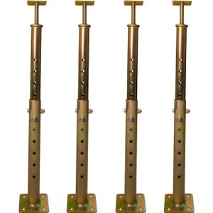 19.5"-34.5" Height Range Adjustable House Floor Jacks Post Pole for Leveling, Galvanized, 4 Pack