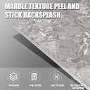 Marble Peel and Stick Backsplash 23.6 x11.8 in, 40PCS | Neutral Grey, Self-Adhesive, Not Real Tile, Waterproof, Thick PVC Wall Panels for Kitchen, Bathroom, Living Room