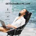 TOBTOS Portable High Back Camping Chair, Support 440 lbs, Ultralight Folding Chair with Head Support, Compact Backpacking Chair for Outdoor Camp Backpacking Fishing (Black)