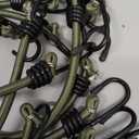 18 Inch Bungee Cords with Hooks, 10 Pack 9mm Elastic Cord Superior Material Multi-Purpose Bungee Cords Heavy Duty Outdoor for Tent,Luggage Rack,Various Cargoes, Weatherproof & UV,Olive