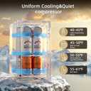 Antarctic Star 10L Mini Fridge, Beverage Refrigerator Small Drink Fridge for Bedroom, beverage cooler with Digital Temp Adjustment 40-61°F, Ideal for Bedroom, Dormitory, Office, Bar and Kitchen, Medium