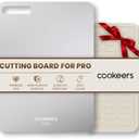 COOKEERS Stainless Steel Cutting Board for Kitchen - Non Toxic Metal Chopping Board Odor-resistant Food Grade Kitchen Cutting Boards 13.5"L x 10"W Dishwasher Safe