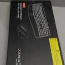 Wireless Keyboard and Mouse Combo, 2.4G Full Size Wave Keys Ergonomic Keyboard with Wrist Rest and 3-Level DPI Adjustable Wireless Ergonomic Mouse for Windows, Mac OS Desktop/Laptop/PC(Black)