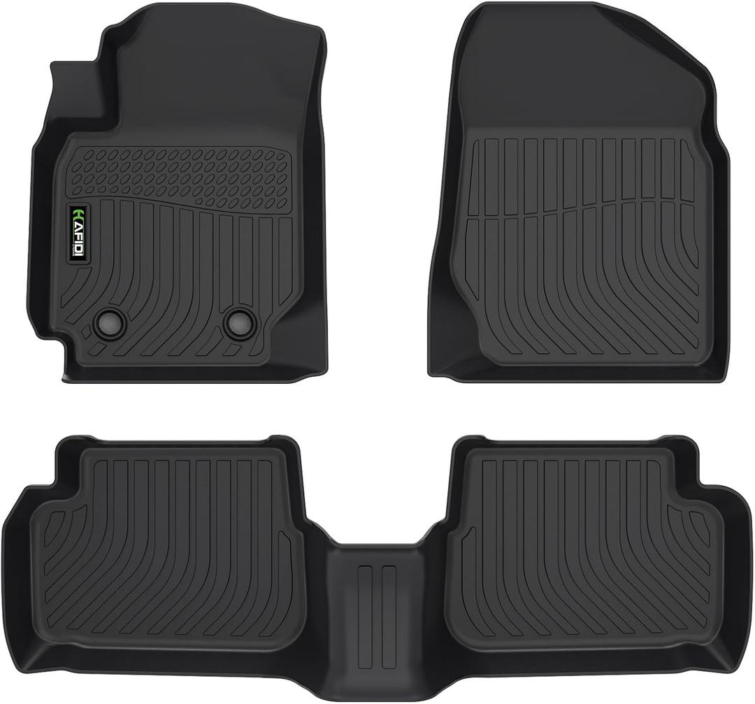 Floor Mats Custom for Toyota Corolla 2003-2008 (for Models Without Heating Vents Below The Front Row Seat) All Weather TPE Heavy Duty Non-Slip Automotive Floor Liners Accessories, Black