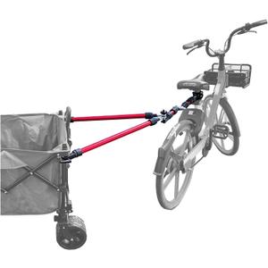 Bike Trailer Hitch for Portable Folding Wagon Bike Trailer Connector for Pet Cart Bicycle Trailer Collapsible Steel Garden Cart for Grocery Sports Garden Shopping Camping