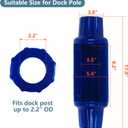 Dock Bumpers for Poles 2/4/6 Pack, Dock Post Bumpers 2" Diameter, Dock Bumpers for Docking Pole Bumpers for Post Slip-on Vertical Soft UV-Resistant Marine Grade Vinyl Black/White/Blue/Grey/Red/Purple