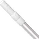 POOLPURE Pool Pole Telescopic, 8FT Aluminum Lightweigh Swimming Pool Pole, Adjustable Length 4 to 8 Feet for Skimmer Nets, Hook, Vacuum Heads and Brushes, Strong Grip & Twist Lock