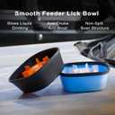 RAINWOOD Liquid Slow Feeder Dog Bowl with Floating Ball, Dog Lick Bowl for Bone Broth, Yogurt & Supplements, Dog Enrichment Slow Feeding Dish for Small Medium Large Breeds (Black)
