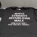 White, Straight, Republican, Male - Funny Republican T-Shirt, XL