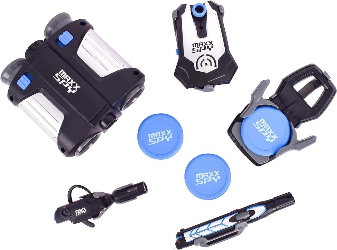 Spy Playset for Kids  Ultimate Secret Agent Kit | Binoculars, Motion Detector, Disk Launcher, LED Flashlight, Ear Piece  Sunny Days Entertainment