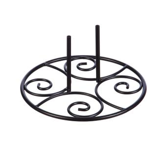 Evergreen Metal Elegant Scroll Stand Base | Sturdy 2 lbs Solid Steel Black | Designed for Garden Flag Stands | 11 Inches Wide x 6 Inches High | Outdoor American Flags and Seasonal Holiday Decor