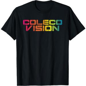 Coleco Vision Vintage Retro Colorful Text T-Shirt, Small