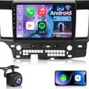 4G+64G Android Car Radio for Mitsubishi Lancer 2008-2017 (for Rockford System) - 10.1 inch Touchscreen Stereo with Carplay & Android Auto, 32EQ DSP, WiFi, GPS + AHD Rear View Camera