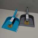 MR.SIGA Dustpan and Brush Set, Pack of 2 Set, Blue & Grey