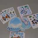 48 Pcs Christmas Craft Kits for Kids DIY Christmas Ornament Kit Make Your Own Xmas Arts and Crafts Xmas Decor with Stickers for Holiday Class Home Party Favors Supplies(Snow Ball)