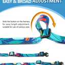Halypet Cat Harness and Leash Set, 3-in-1 Adjustable & Lightweight, Escape-Proof, Comfortable Soft Kitten Harness for Large Cats, Safe, Easy to Wear, Outdoor Walking Travel, Size: Medium (8-18 lb)