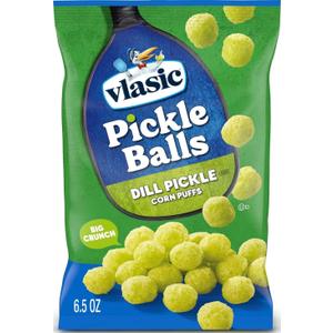 Vlasic Pickle Balls, Dill Pickle Corn Puffs, Pickleball Gifts, 6.5 oz. (EXP 11/25/26)