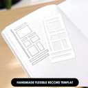 Handmade Flexible Record Template, 9 Pack Upgraded Journaling Planner Stencil Set for Dot Grid, Drawing, Checklists, Daily Planning, DIY Crafts, Reusable Templates Compatible with Coils Rings, White