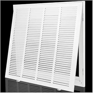 Return Air Filter Grille Fit 20x20 Duct Opening, Steel Air Return Vent Cover Grill, HVAC Vent Covers for Wall and Ceiling, Holds 1" Thick AC Filter