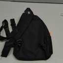 Small Sling Bags for Women Crossbody Backpack Multi-Pocket Adjustable Strap Daypack for Outdoors Hiking Traveling (Black)