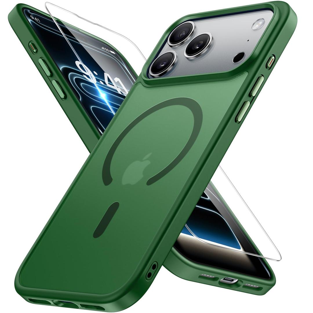 Miracase for iPhone 17 Pro Max Case with MagSafe [with 9H+Screen Protector] Military-Grade Protection Shockproof Scratch-Resistant with Velvet Touch for iPhone 17 Pro Max Cover 6.9