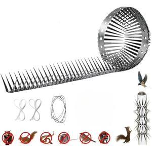 10 feet Raccoon Spikes Deterrent,Keep Squirrel Pigeon Crow Away,No More Bird Nests,Good for Wall Barns Fence Roof and Tree Bark with Stainless Steel Bird Spikes Stripes Covers 10 feet Raccoon Spikes Deterrent,Keep Squirrel Pigeon Crow Away,No More Bird Nests,Good for Wall Barns Fence Roof and Tree Bark with Stainless Steel Bird Spikes Stripes Covers