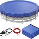24' Round Heavy Duty Winter Pool Cover for Above Ground Pool, Extra Thick & Durable Above-Ground Pool Cover, Tear Resistant, Reinforced Edges, Easy Install, All-Season Use