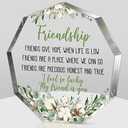 Chunful Friendship Gift for Women Girls Going Away Best Friend Birthday Gifts Friend Acrylic Plaque for Coworker Retirement Mothers Day Keepsake Decor (Cotton Flower)
