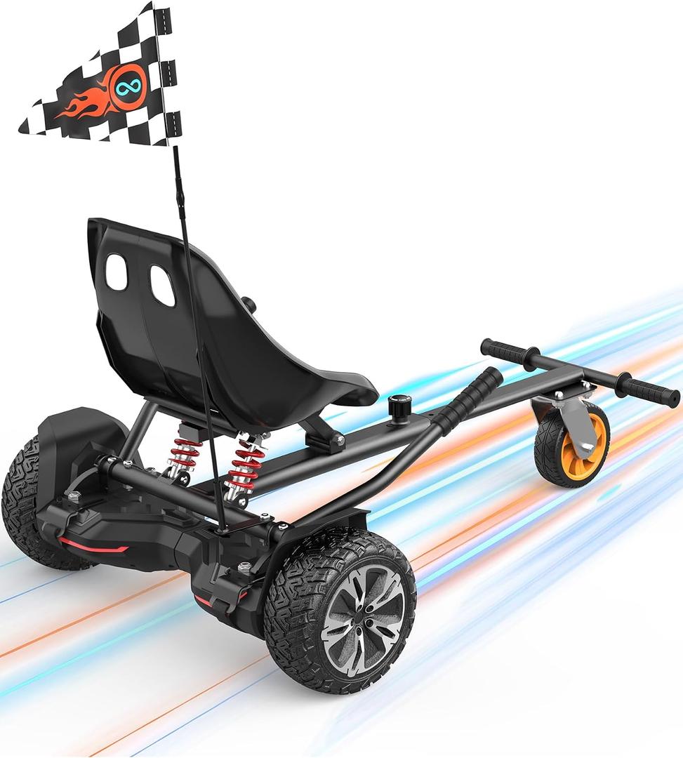 Gyroor Self Balancing Scooters Seat Attachment - Go Kart Conversion for 6.5'' to 10'' Self Balancing Scooters, Adjustable Frame Length, Perfect for Kids and Adults