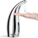 Summon The Elves Automatic Liquid Soap Dispenser,300ML Touchless 4 Gear Adjustable,Countertop Electric Battery Operated Silver Hand Soap Dispenser with Sensor for Bathroom,Kitchen,Office