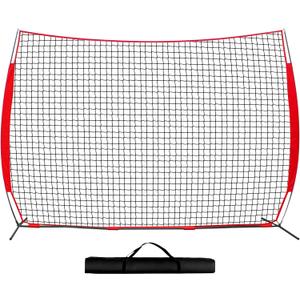 7x7ft/12x9ft/16x10ft/20x10ft Barricade Backstop Net, Sports Barrier Net, Multi-Sport Net with Carry Bag, Protective Screen for Practice- Baseball, Softball, Lacrosse, Soccer, Basketball, Tennis