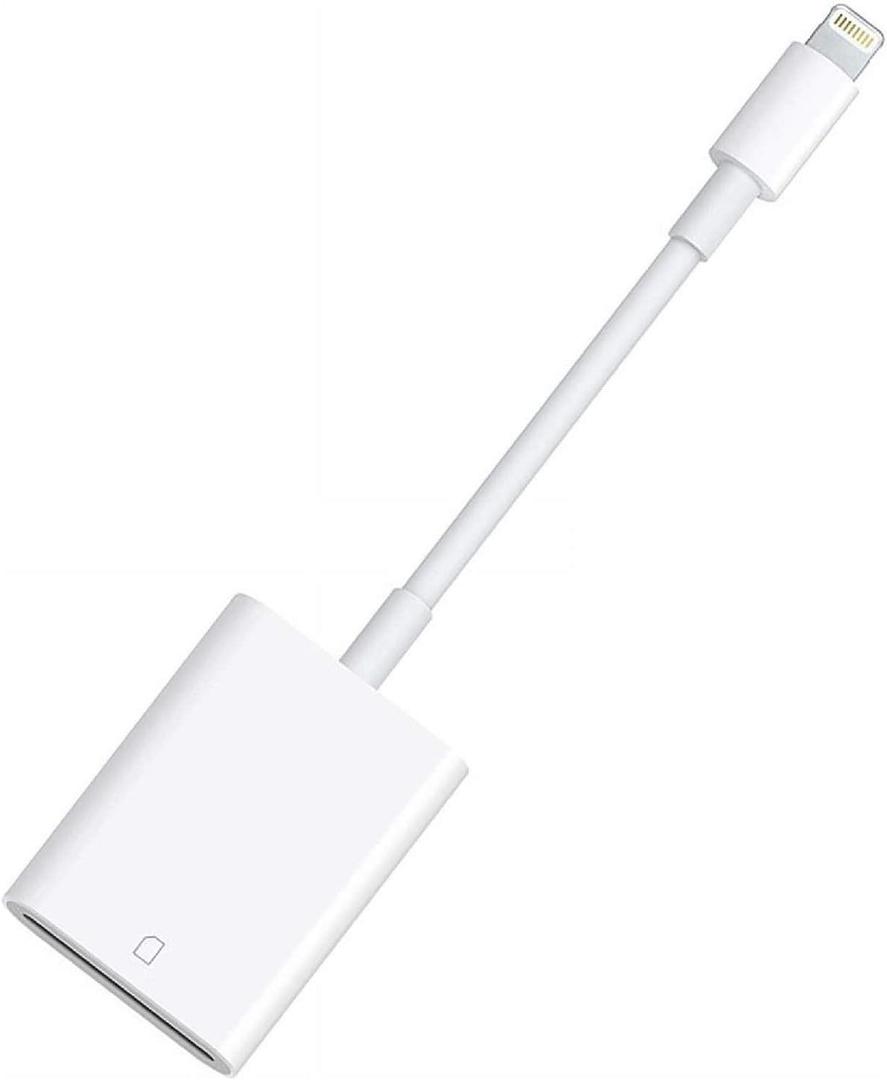 Apple MFi Certified Lightning to SD Card Camera Reader for iPhone iPad, FUHAYA sd Card Reader Memory Card Reader Trail Camera Viewer SD Card Adapter for iPhone 13/12/11/XS/XR/X/8/iPad, Plug and Play (White)