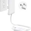 NUTICT Flat Extension Cord with 3 Outlets, 3FT Short Extension Cord Flat Wall Plug & Ultra-Thin Outlet Cover, 900J Surge Protection, 13A/1625W, ETL Listed, White Outlet Extender for Kitchen Bathroom