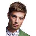 Kaneles Mens Short Brown Wig Synthetic Laeyered Natural Hair Costume Full Wig (Brown)