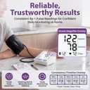 Blood Pressure Monitor for Home Use with Large Upper Arm Cuff - Automatic Talking Pulse and BP Machine with 240 Memory Recalls for 3 Users - Carrying Bag and Batteries Included, Backlit Digital LCD