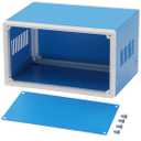 Zulkit Electronic Enclosures Blue Metal Enclosure Project Case DIY Box Junction Case Enclosure Preventive Case 8.3x7.1x5.5inch (210x180x140mm)