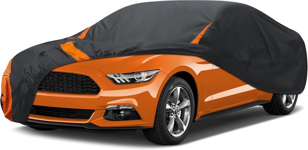 in Full Exterior Waterproof Car Cover All Weather,UV Resistant, Dustproof.Fit BMW 8 Series,Buick Reatta,Chevrolet Camaro,Pontiac Firebird,Lexus SC,Mustang,Jaguar,Subaru WRX etc. Size C4