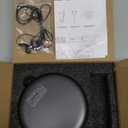 Sunoony Portable CD Player with Bluetooth, Discman CD Player for Car with FM Transmitter, Rechargeable CD Player Portable with Anti-Skip Protection, Headphones, AUX/USB Supported, LCD (Black)