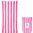 Dock & Bay Beach Towel - Quick Dry, Sand Free - Compact, Lightweight - 100% Recycled - Includes Bag - Cabana - Phi Phi Pink - Large (160x90cm, 63x35)