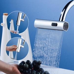 Kitchen 360 Faucet Extender with 55/64''(22mm) Female Thread, Swivel Sink Water Faucet Aerator with 3Modes, Faucet Sprayer Attachment for Kitchen, Faucet Replacement Part FM22