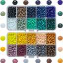 Glass Beads for Jewelry Making, 2000pcs Faceted Rondelle Crystal Beads 4MM Multicolored Spacer Beads for Bracelets Necklace Earrings DIY Beading Crafts