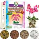 [Upgraded] DUSPRO Orchid Potting Mix for Repotting with Forest Moss, Pine Bark, Perlite & Pumice, Orchid Bark Potting Mix,Orchid Repotting Soil, Drainage Indoor Potting, Orchid Pot Not Included, 4 QT