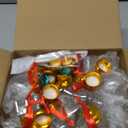 24 Pieces Christmas Booze Balls Christmas Fillable Booze Tree Ornaments Clear Plastic Round Pendant Ball with Stickers for Holiday Wedding Party Decor, Gold