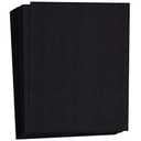 Hamilco Colored Cardstock Scrapbook Paper 8.5x11 Linen Textured Color Card Stock Paper Black 80 lb Cover 50 Pack